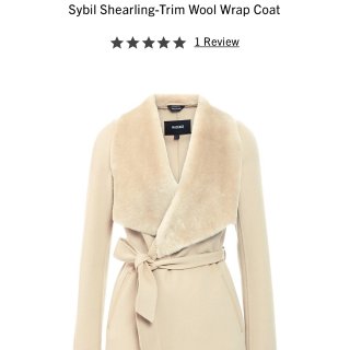 Mackage Sybil Shearling-Trim Wool Wrap Coat | SaksFifthAvenue