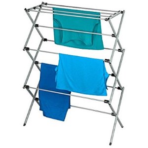 Honey-Can-Do Large Folding Drying Rack, Silver/White