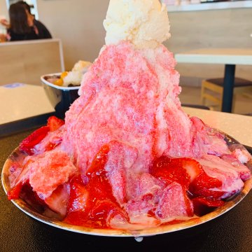 鲜芋仙 - Meet Fresh - 旧金山湾区 - San Mateo - 推荐菜：草莓牛奶冰