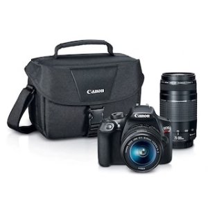 Canon Rebel T6 数码单反相机 带 18-55mm 镜头及相机包
