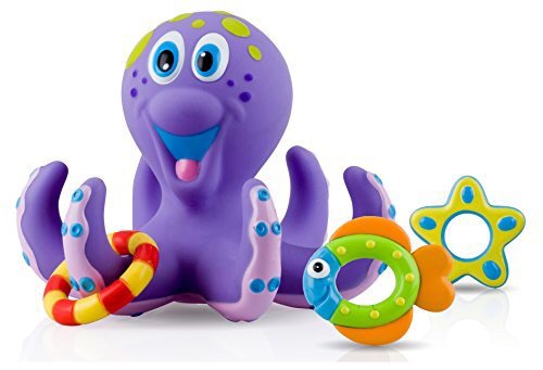 婴儿洗澡玩具Amazon.com : Nuby Octopus Hoopla Bathtime Fun Toys, Purple : Bathtub Toys : Baby