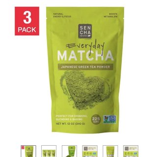 Costco,Everyday Matcha 100% Japanese Green Tea Powder, Sen Cha naturals, One bag, 12oz : Grocery & Gourmet Food,Sencha Naturals Everyday Matcha Green Tea Powder, 3-pack | Costco