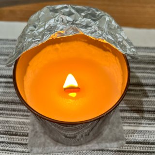 点蜡烛🪔小技巧｜锡箔纸做个盖子拯救歪烛芯...