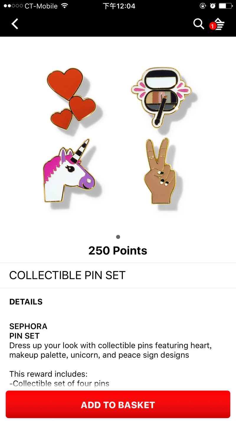 Sephora积分兑换上新 可爱pin set