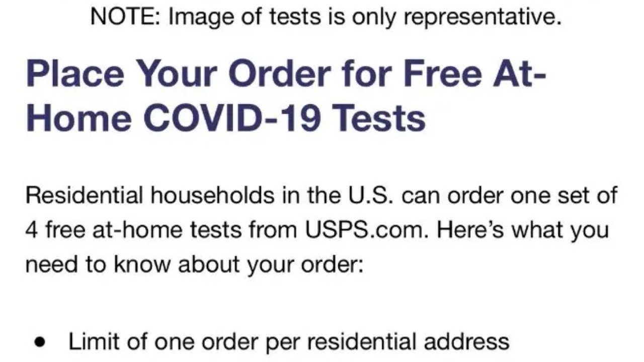 今天开始邮局官网可以免费申请covid test kit😄每户4盒