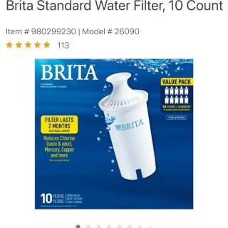 Brita Standard Water Filter, 10 Count - Sam's Club