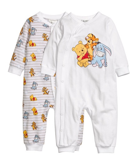 H&M 婴儿区超可爱迪士尼睡衣两件套