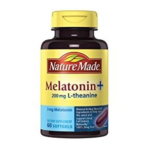Nature Made Melatonin + with 200 Mg L-theanine, 60 Count