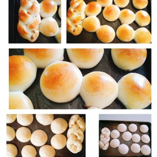 中式甜面包🍞一一红豆包 ➕辫子面包...