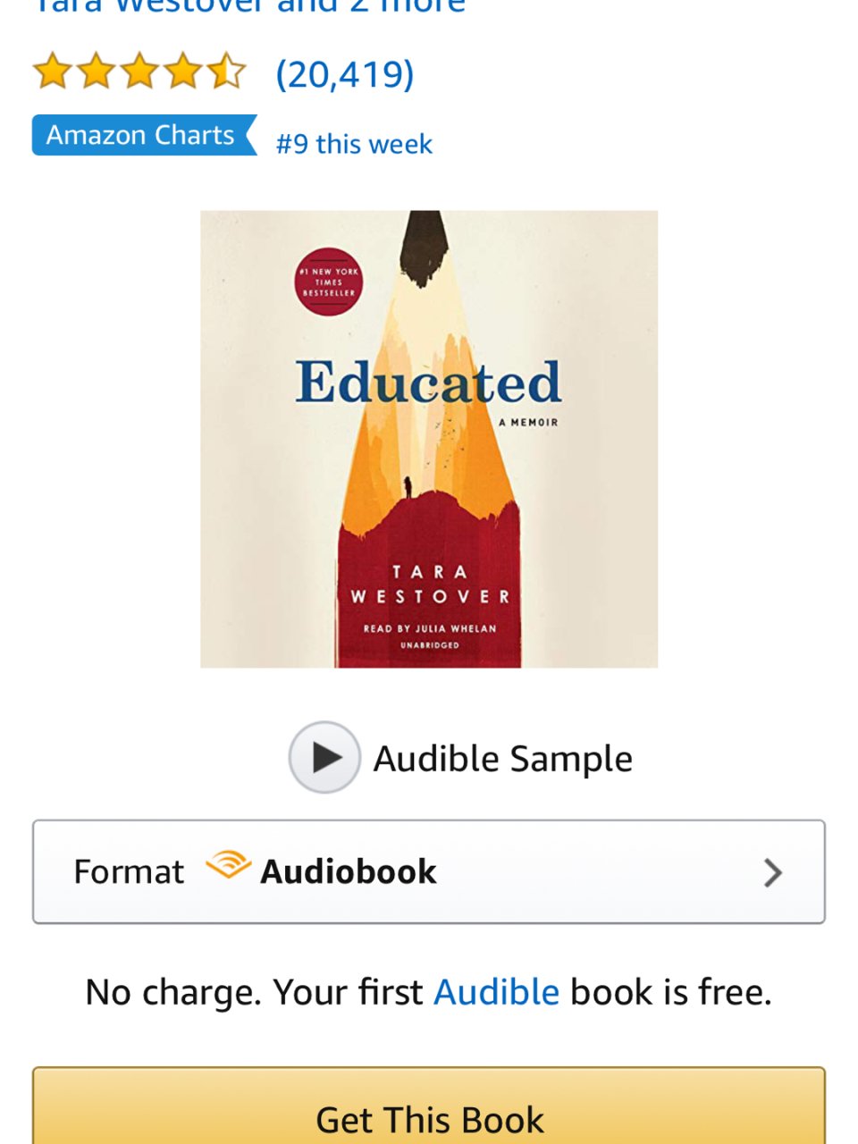 哇 Amazon Audio book ...