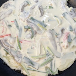 韩式海鲜饼-自己调制的煎饼粉，上桌秒空盘...