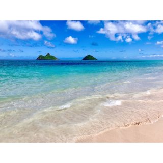 超级美丽的夏威夷Lanikai海滩...