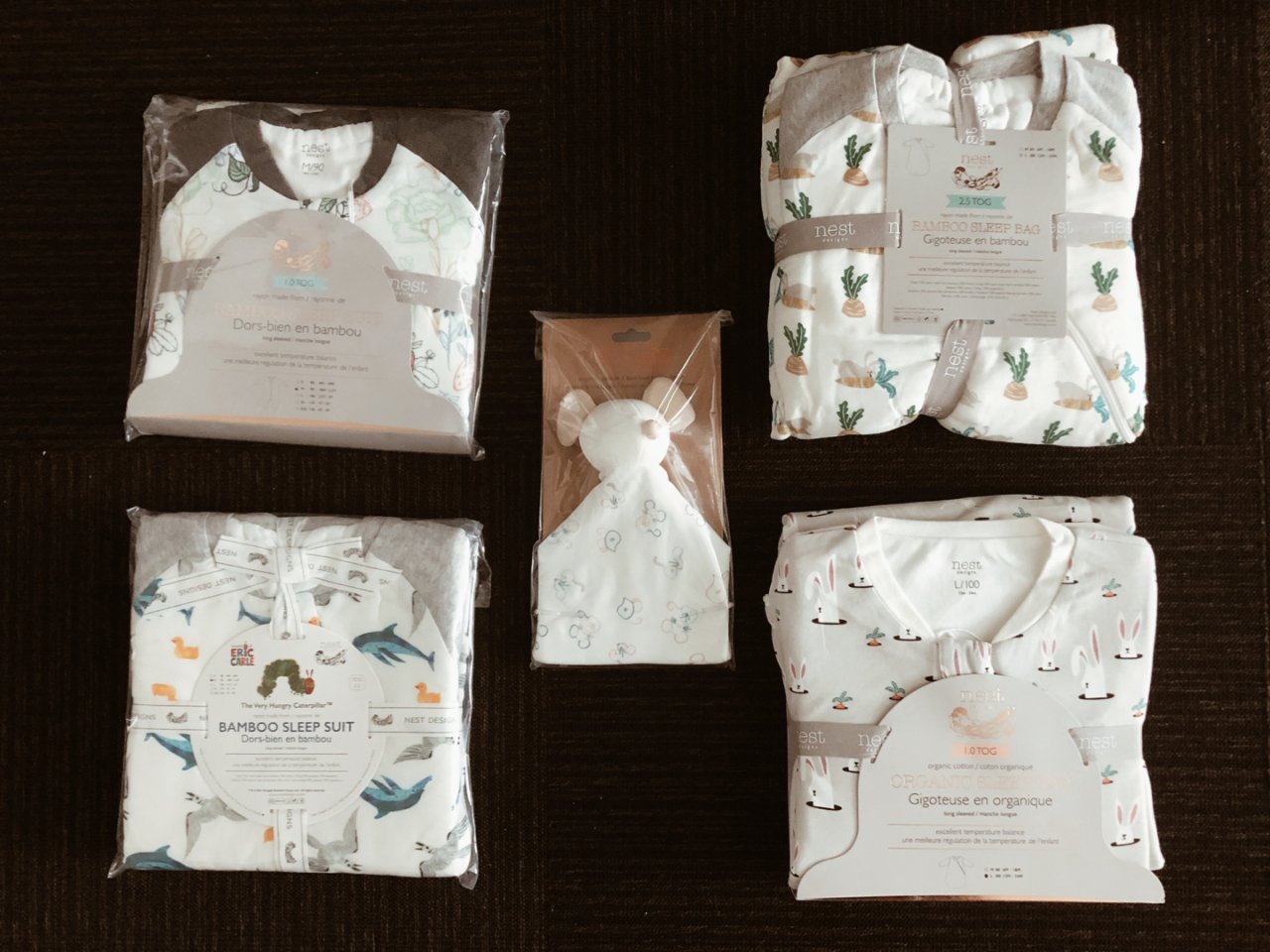 Organic Cotton Long Sleeve Sleep Bag 1.0 TOG - Down The Rabbit Hole – Nest Designs