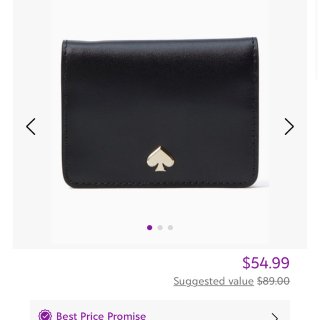 Kate Spade New York Black Nadine Leather Bi-fold Card Holder | Best Price and Reviews | Zulily