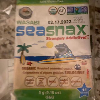 Grab & Go, Premium Roasted Seaweed Snack, Wasabi, 6 Pack, 0.18 oz (5 g) Each - iHerb