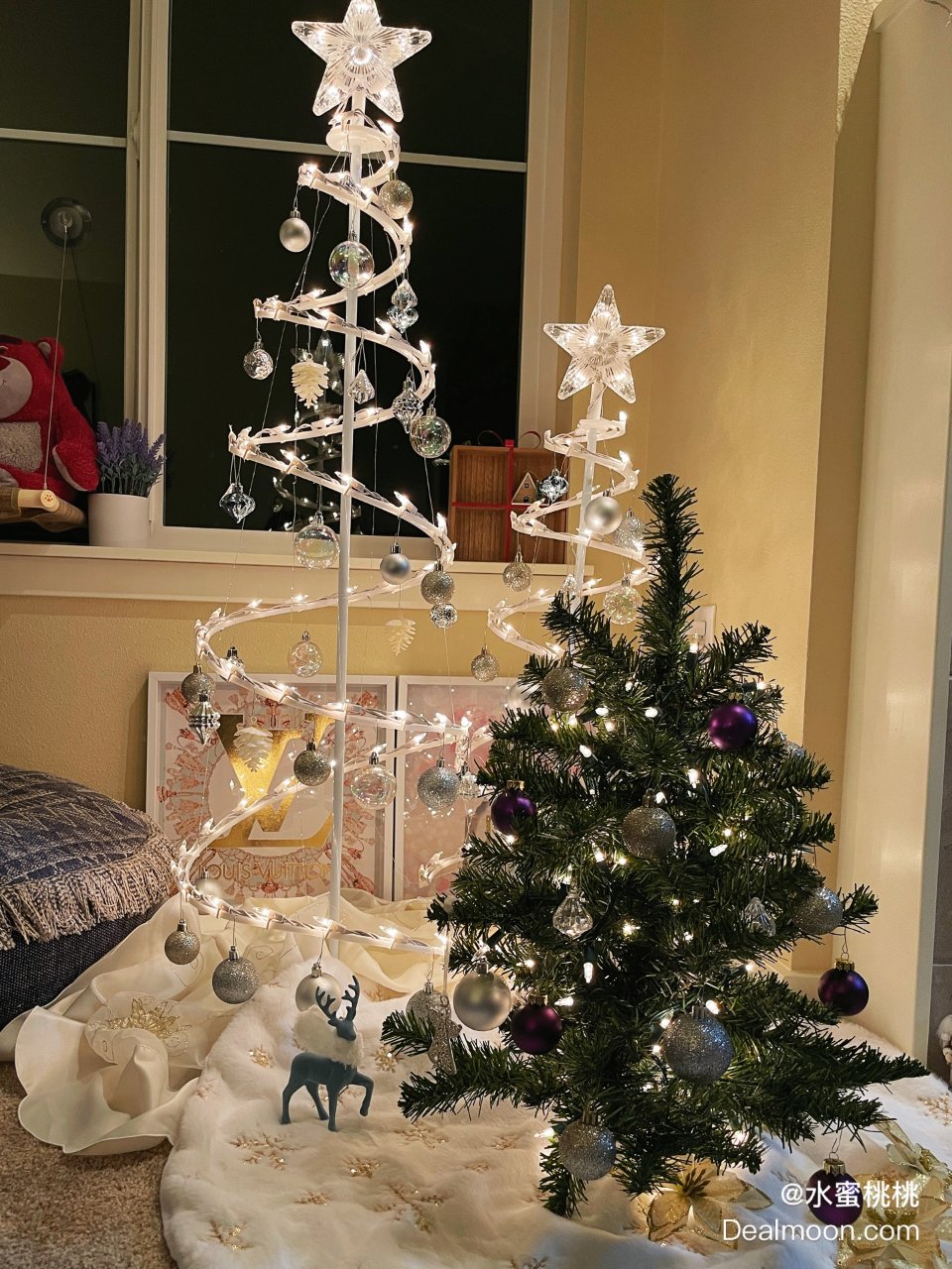 Target 塔吉特百货,2pc Incandescent Spiral Tree Christmas Novelty Sculpture Light White - Wondershop™ : Target