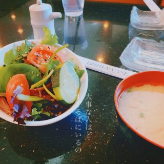 Salad,miso soup