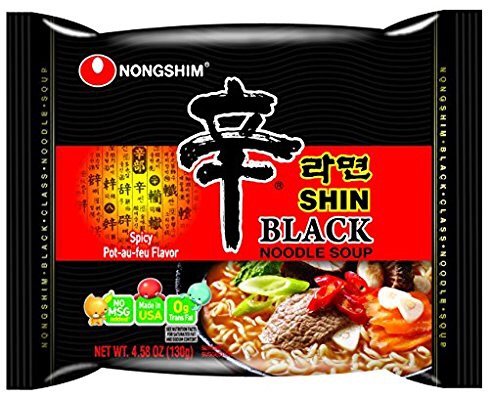 NongShim Shin Black Noodle Soup Spicy 4.58 Pack of 10