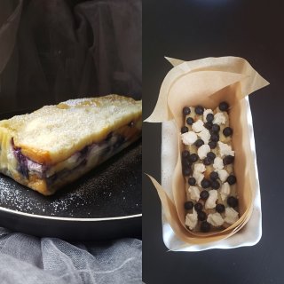 爆浆蓝莓芝士吐司❓蛋糕❓...