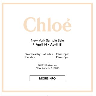纽约 Chloe Sample Sale...