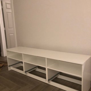 IKEA的电视柜，终于装好了！...