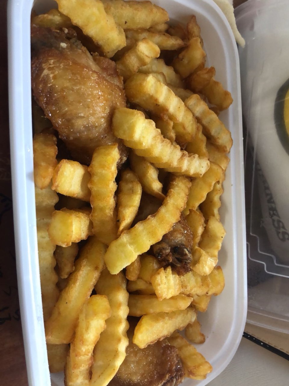 Chicken and fries 
