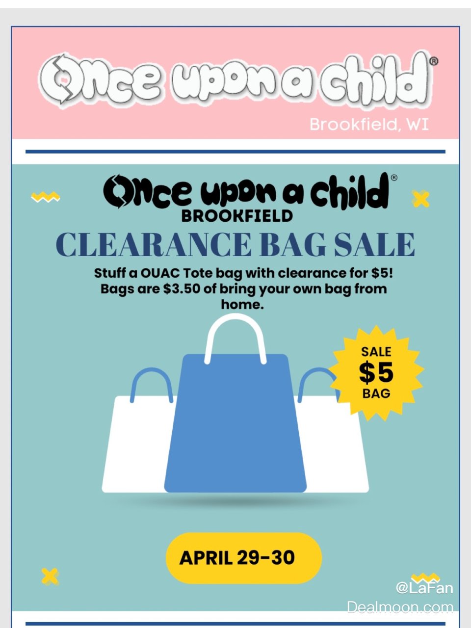 $3.5装一袋子的儿童用品清仓活动...
