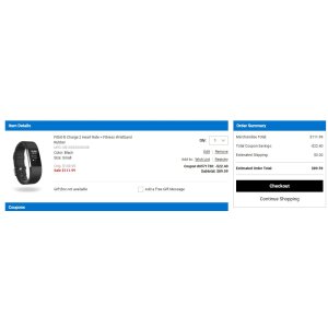 $89.59 Fitbit Charge 2黑色小号
