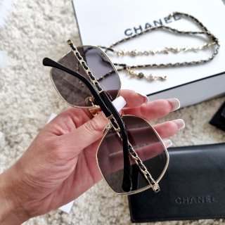 Chanel22链条墨镜开箱🖤...