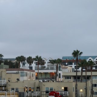 阴天的Santa Monica ...