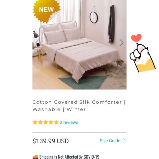 Cotton Covered Silk Comforter | Washable