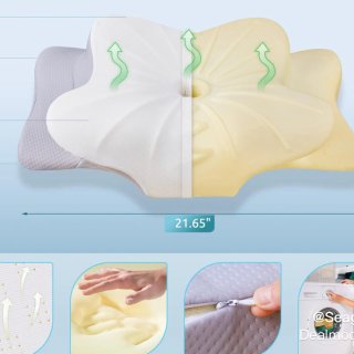 amazon好物：人体工学护颈枕头...