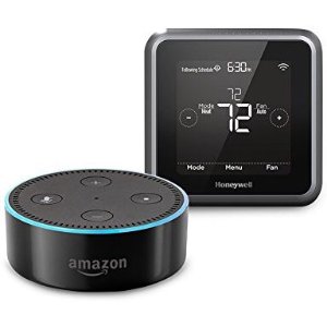 Echo Dot (2nd Generation) - Black + Honeywell Lyric T5 Wi-Fi Thermostat