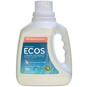 Earth Friendly Products ECOS 2x Liquid Laundry Detergent, Magnolia & Lily, 200 Loads, 100 FL OZ (Pack of 2)