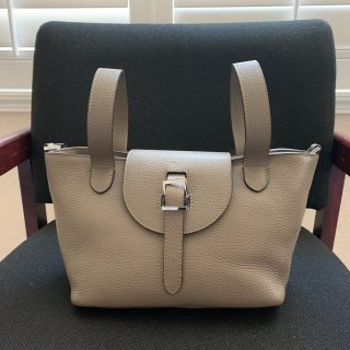 Thela Mini Taupe Grey with Zip Closure Cross Body Bag for Women | meli melo