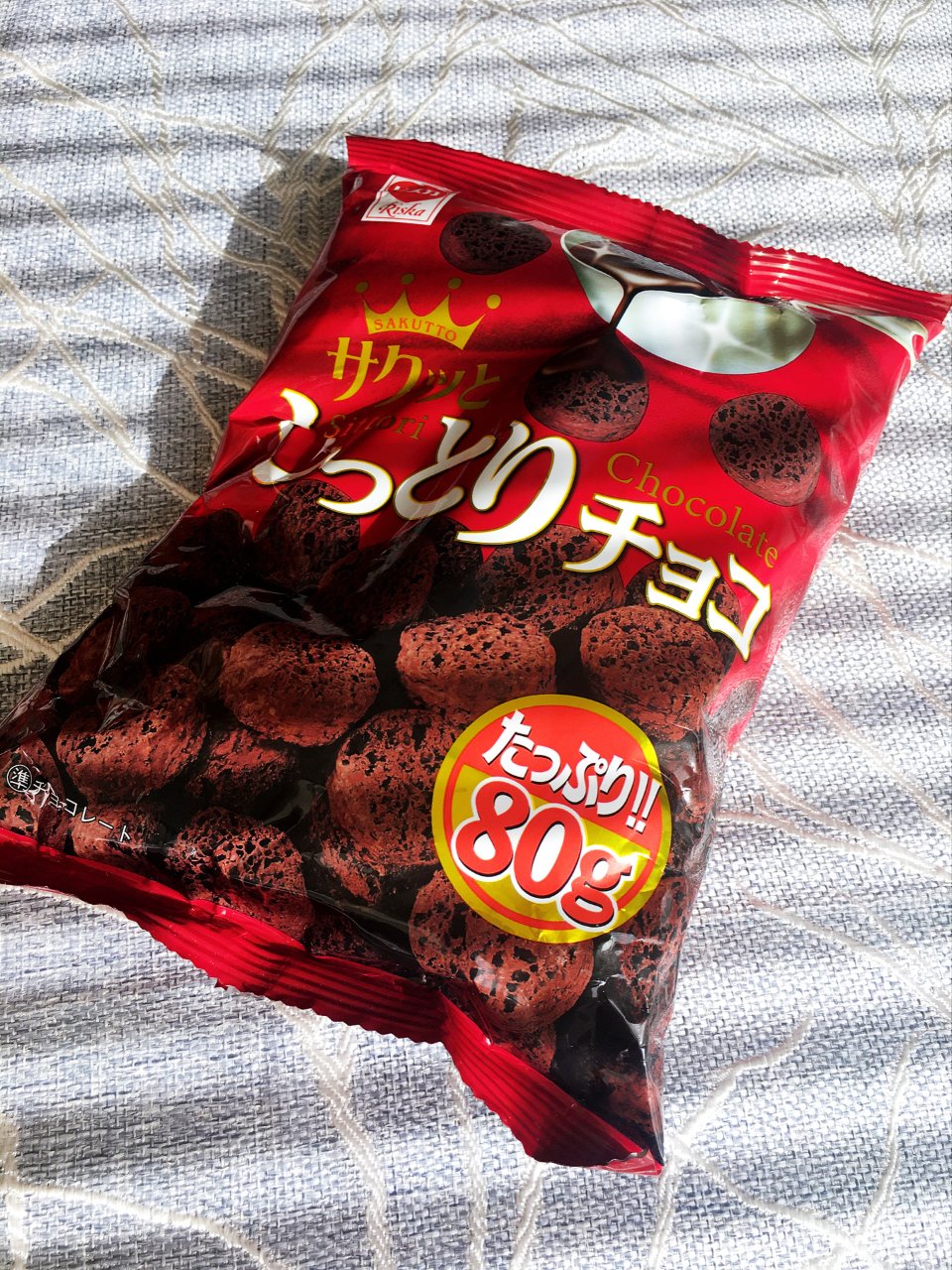 【日本直邮】RISKA 粟米脆小饼 巧克力味 80g加量版 - 亚米