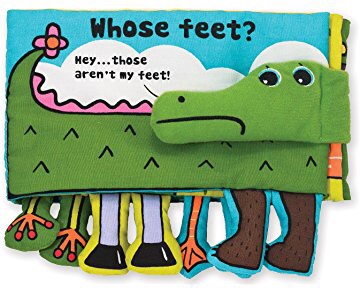 婴儿布书Amazon.com: Melissa & Doug Soft Activity Baby Book - Whose Feet?: Melissa & Doug: Toys & Games