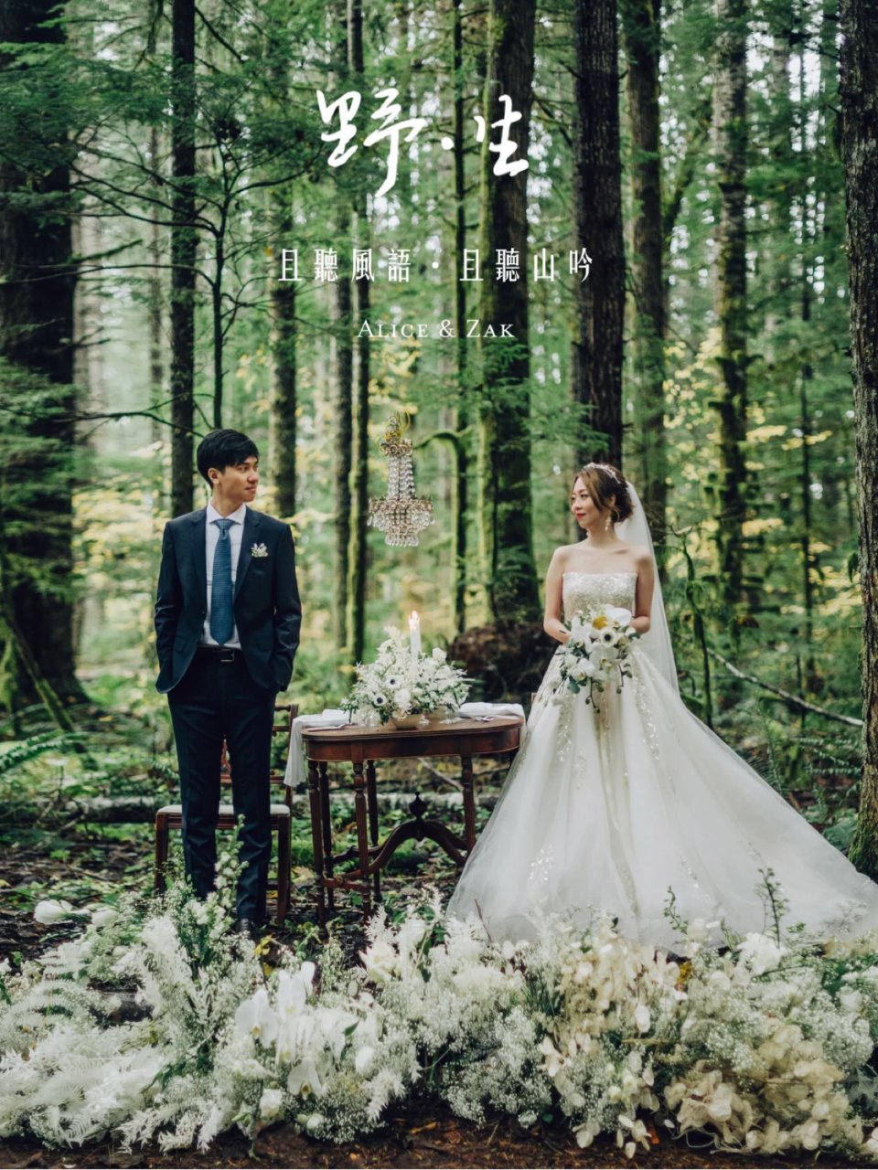 西雅图森林婚礼🌲13000 英里的距离是...