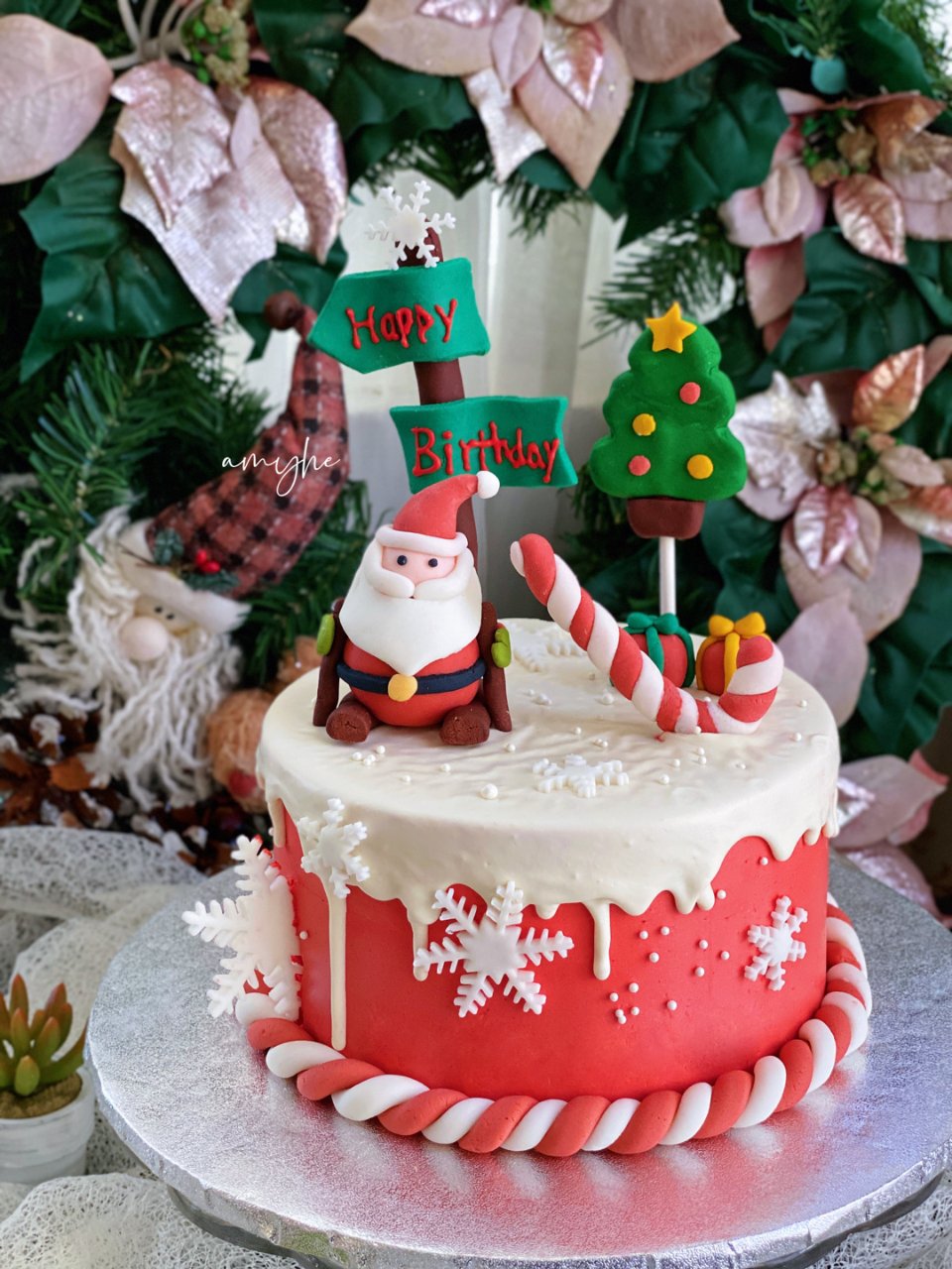 圣诞造气氛—可爱圣诞老人造型蛋糕🎅