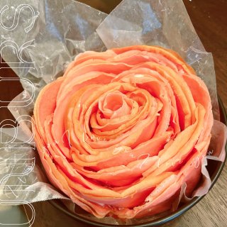 玫瑰蛋糕～平底锅就能做的蛋糕...