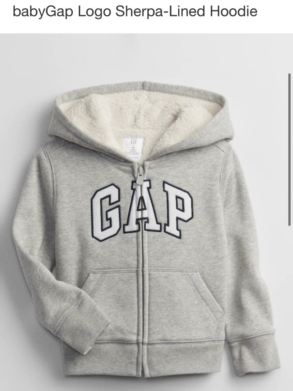 babyGap Logo Sherpa-Lined Hoodie | Gap Factory