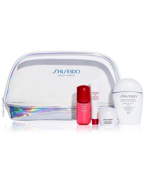 Shiseido 5-Pc. Ultimate Energized Glowing Skin Set Beauty 资生堂白胖子防晒套装