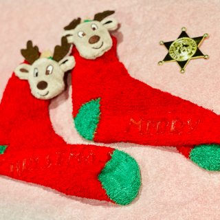 可爱又保暖的🦌驯鹿圣诞节红袜🌲...