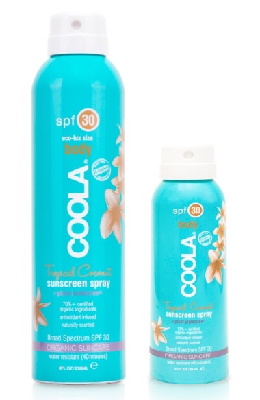 COOLA® Suncare Home & Away 2-Pack Tropical Coconut Body Sunscreen Spray SPF 30 防晒喷雾套装