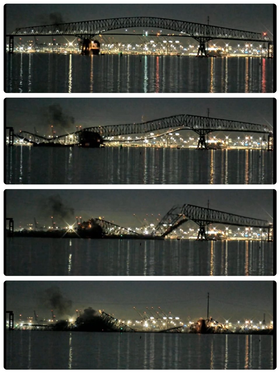 惊！马里兰大桥坍塌！...