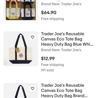 Trader Joes限量版购物袋直接卖...