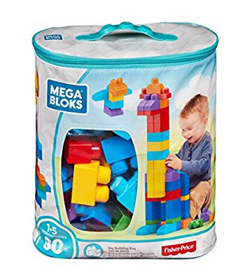 Mega Bloks 儿童塑料积木袋装（80个）