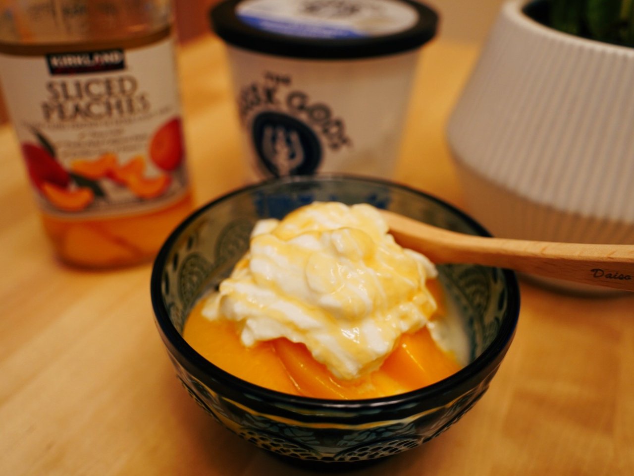 低脂黄桃蜂蜜酸奶