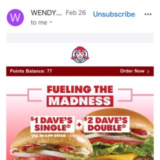Wendy’s: $1 single/$...