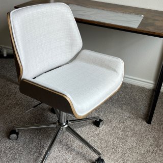 Amazon宿舍好物📝｜原木拼灰白色椅子...